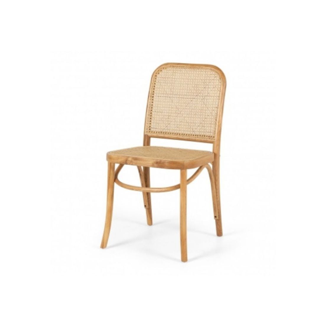Matai Oak Dining Chair Rattan Seat Natural image 0